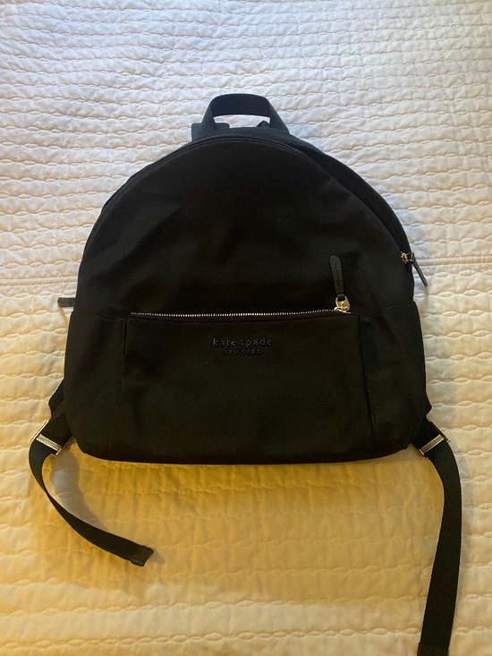 Handbags - Kate Spade New York Black Nylon Backpack Gold Hardware Barely Used